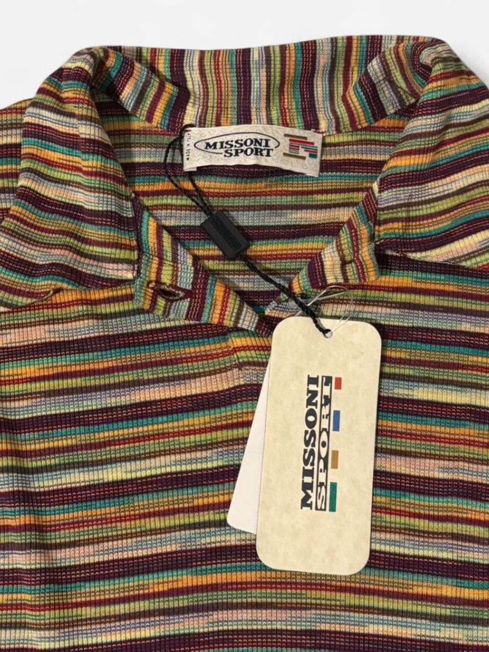 Missoni Sport Multicolor Knit Collared Mini Dress NWT - Picture 2 of 4